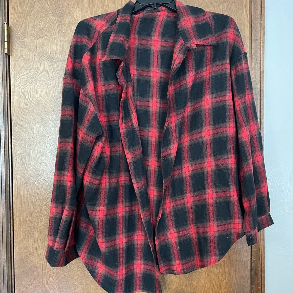 Shein oversized flannel